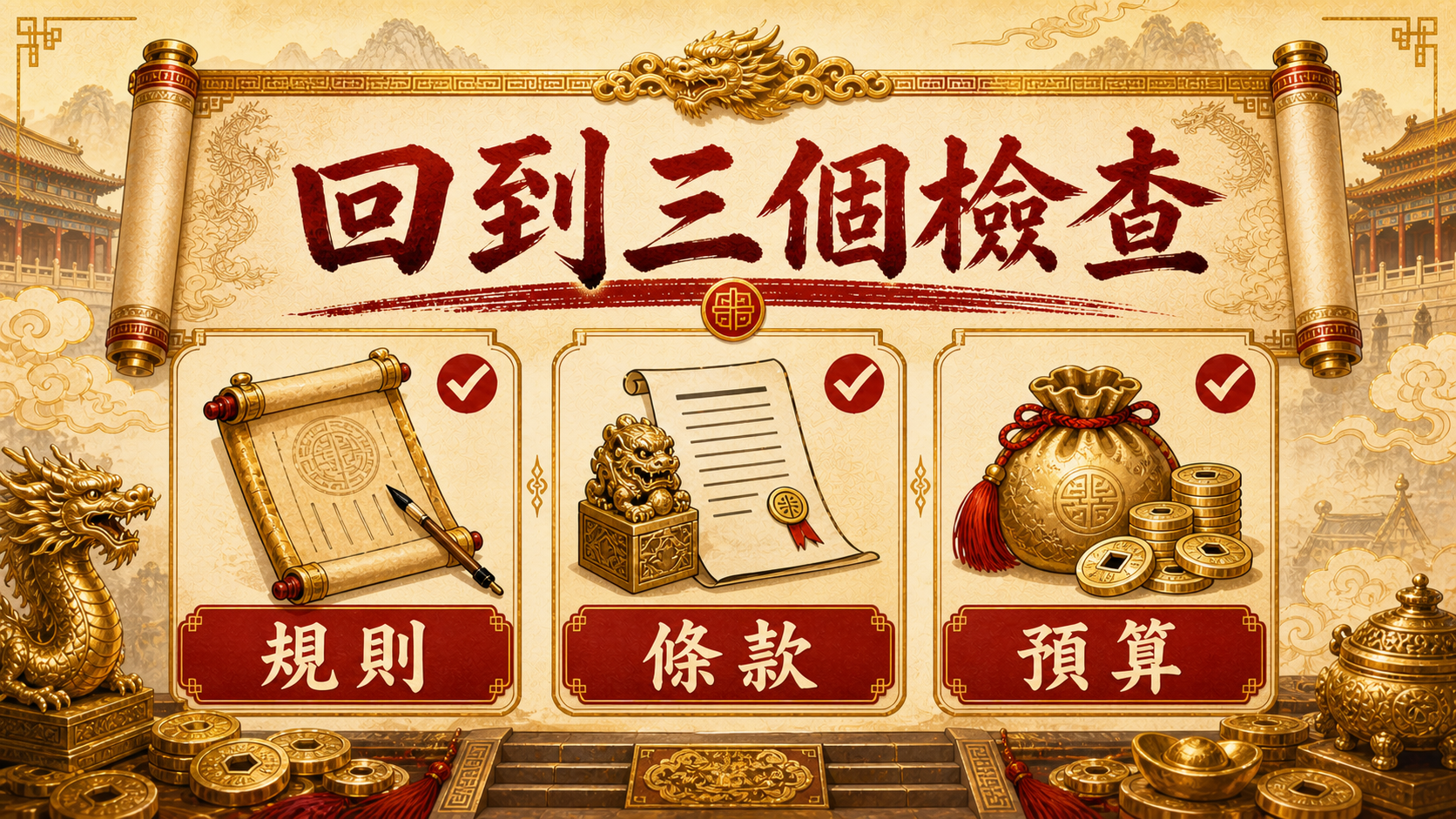 3A娛樂城回到三個檢查圖，包含規則、條款與預算
