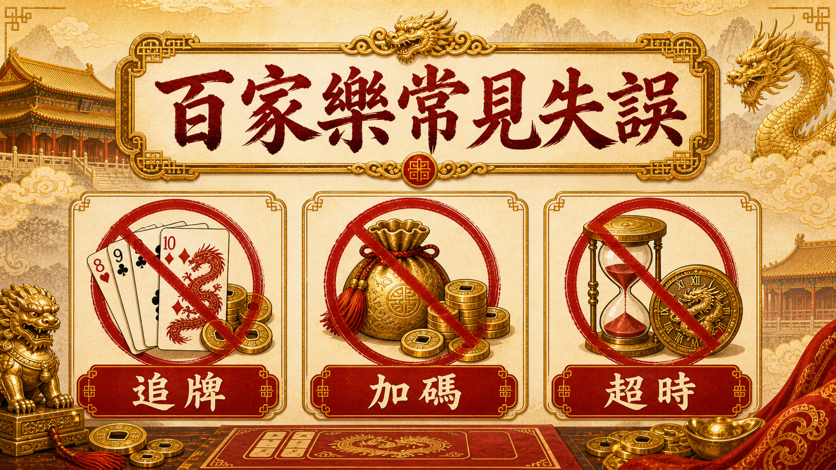 百家樂為什麼常輸？少犯錯、不追輸與先停手的行為檢查