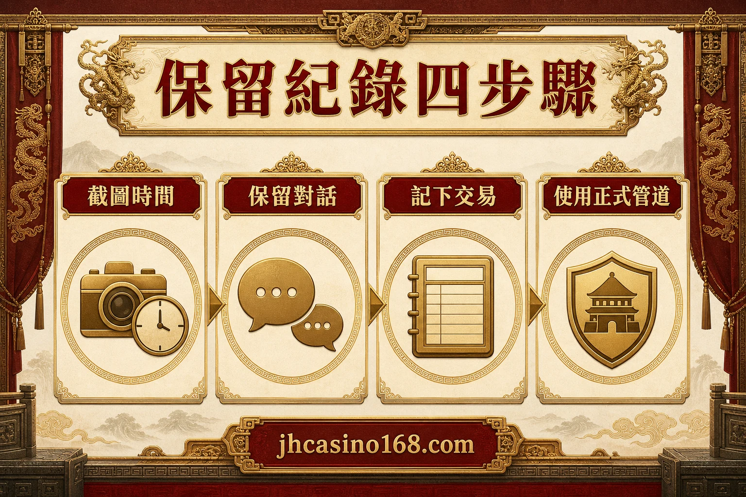 保留紀錄四步驟資訊圖